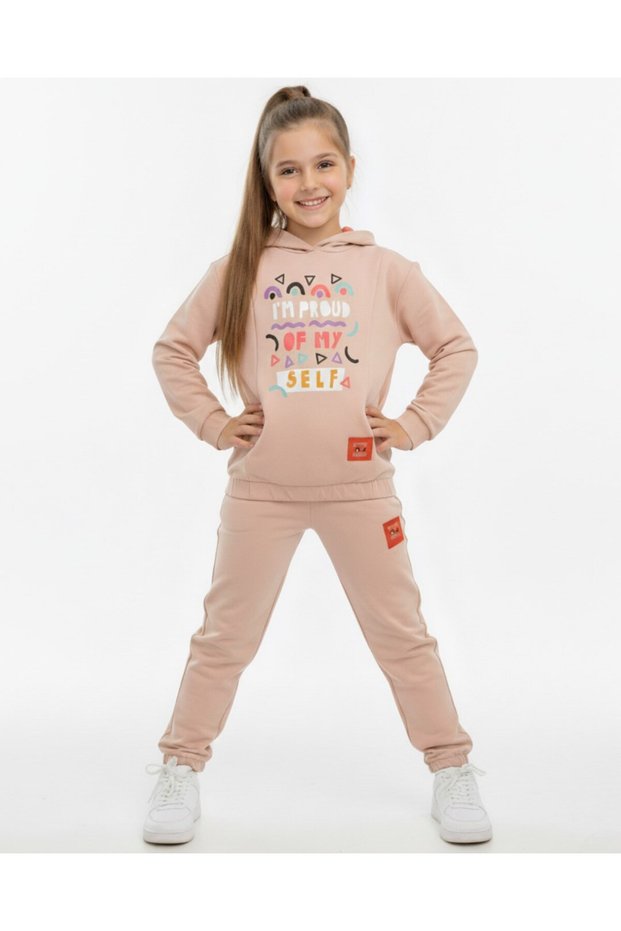 Girl's 6-7-8-9-10 Years Old Hoodie Transitional Sports Tracksuit Set / Bottom and Top Set