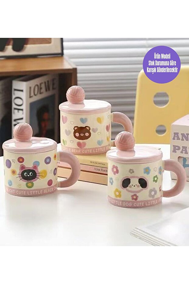 Sevimli Pati Temalı Seramik Kupa - 1