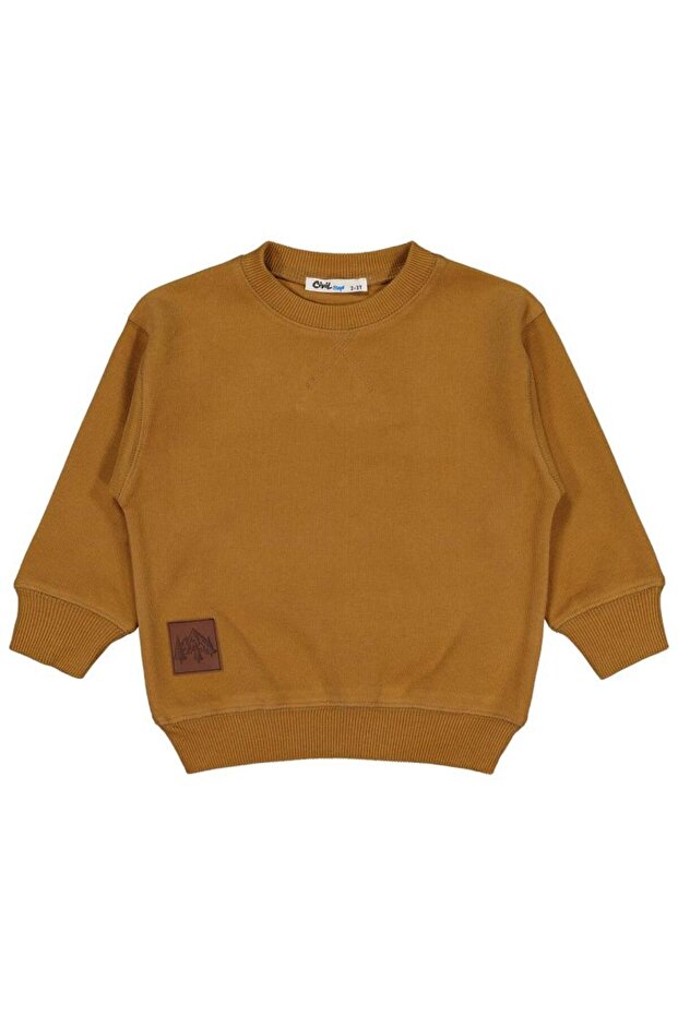 Karyoka Stitched Sweatshirt for Ages 2-5 - Brown