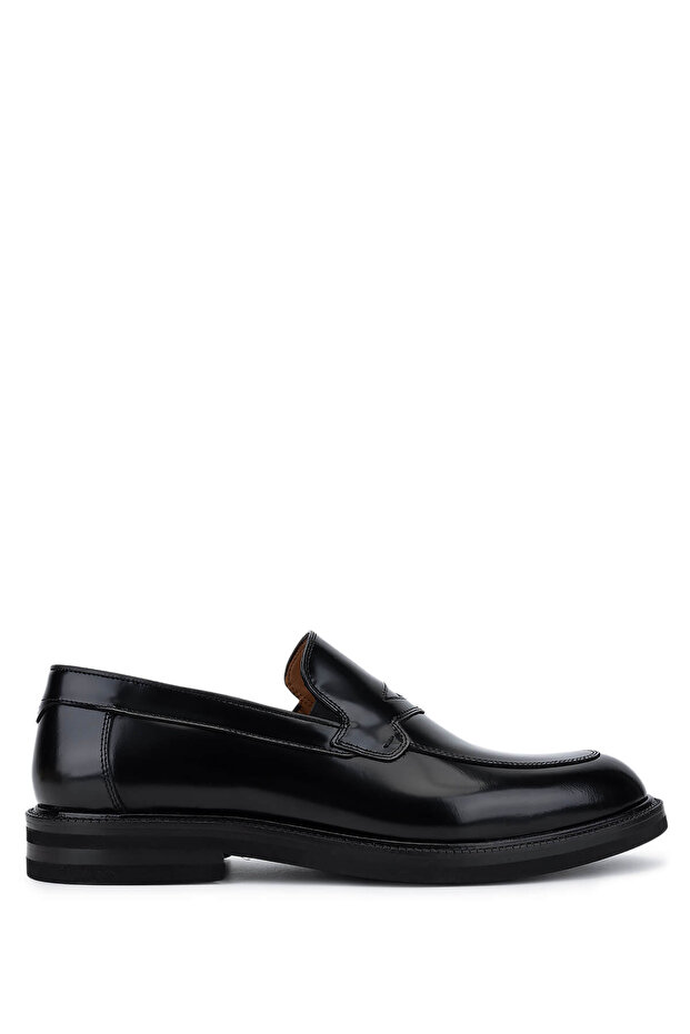Men's Genuine Leather Black Opening Classic Shoes