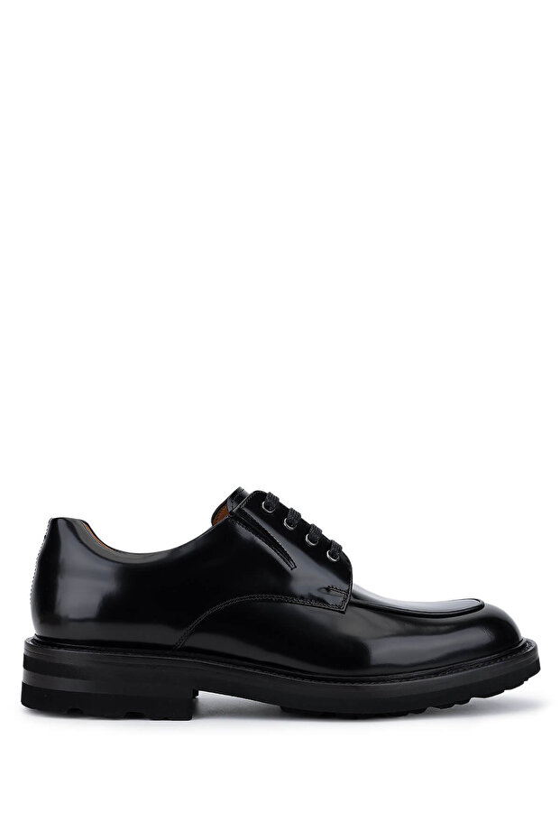 Men's Genuine Leather Black Opening Classic Shoes