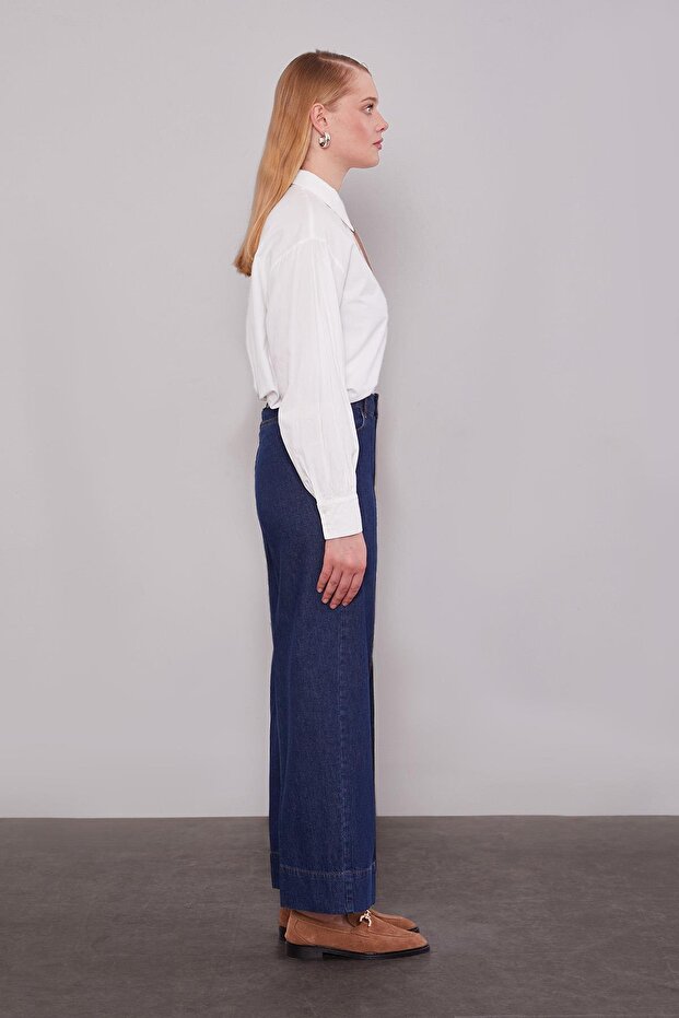 NERVÜRLÜ GENİŞ PAÇA WIDELEG JEAN PANTOLON - 3