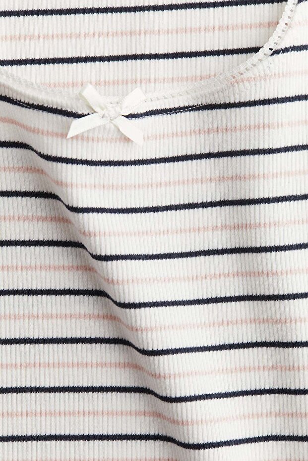 Pointelle jersey vest top