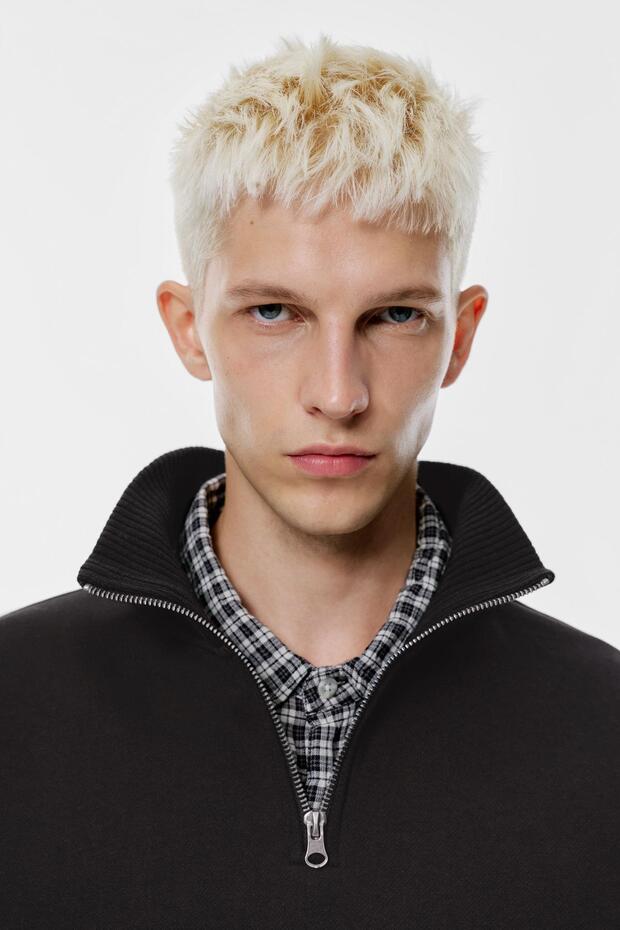 Fitilli fermuarlı sweatshirt - 6