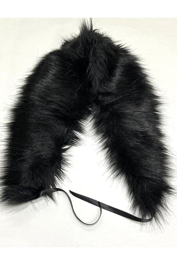 Fur Collar / Collar with Fur Tie / Detachable Collar