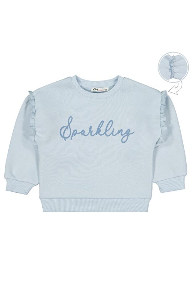 سويت شيرت SPARKLING مطبوع لعمر 2-5 سنوات - أزرق لعمر 2-3 سنوات