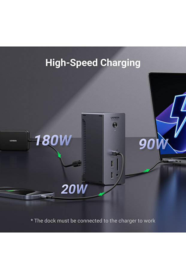 13w1 Stacja dokująca Thunderbolt 4 / USB-A / DP / RJ45 / czytnik SD TF / USB-C / mini jack - 10