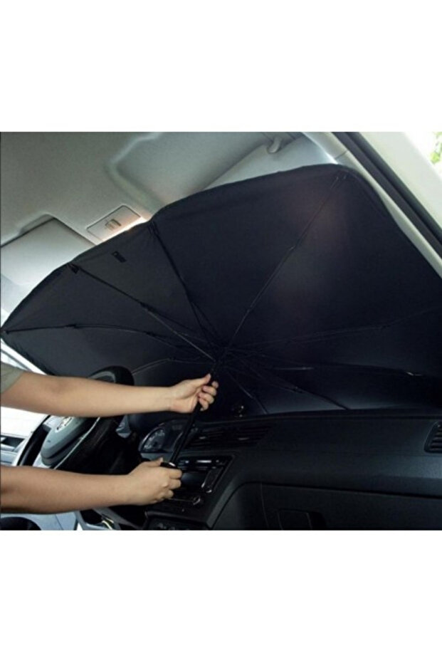 مظلة واقية من الشمس قابلة للطي لزجاج السيارة الأمامي - 3