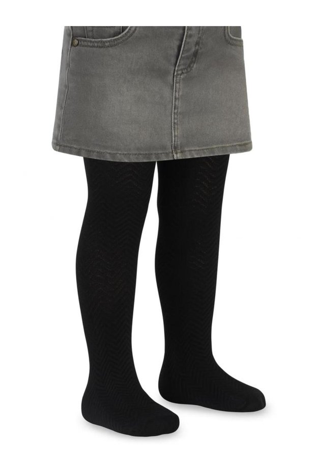 Stairs 2-12 Years Old Girls' Pantyhose - Black 2-3 Years Old