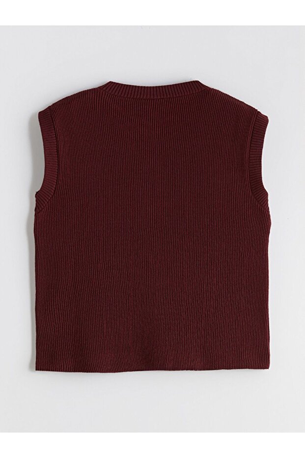 LCW Kids Bisiklet Yaka Kız Çocuk Triko Yelek - 3