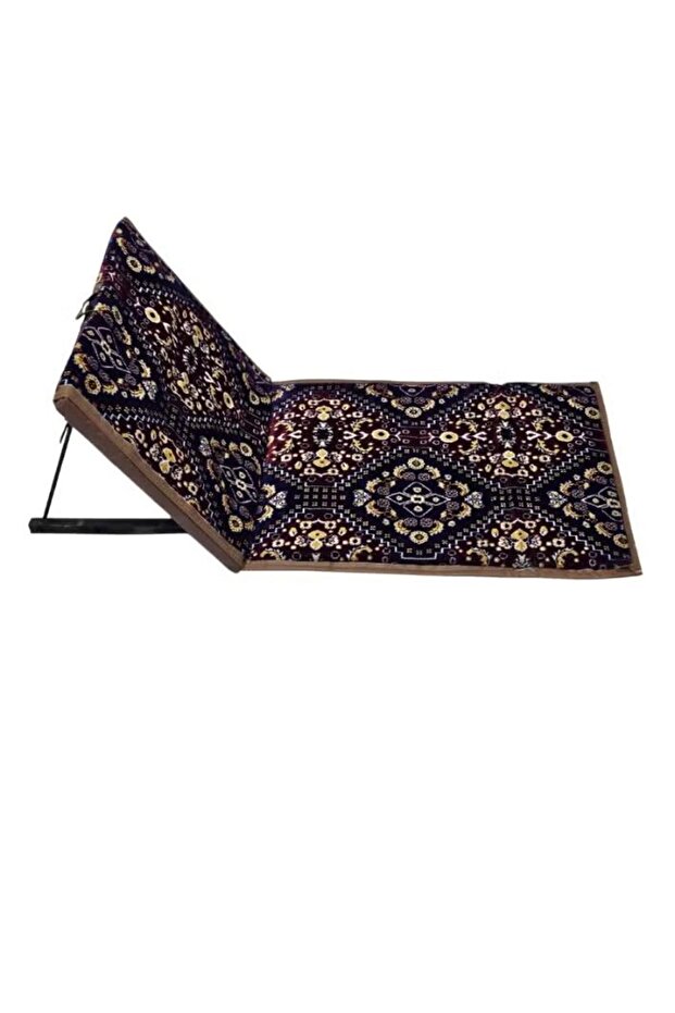 Set of 2 folding floor chairs with waterproof backrest, ideal for travel, camping and relaxing - 5