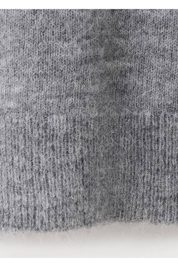 Yün karışımlı triko kazak - 7