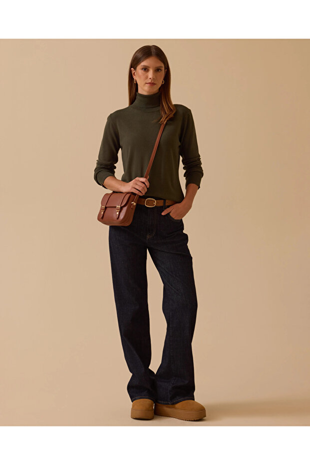 BALIKÇI YAKA TRİKO BLUZ - 1