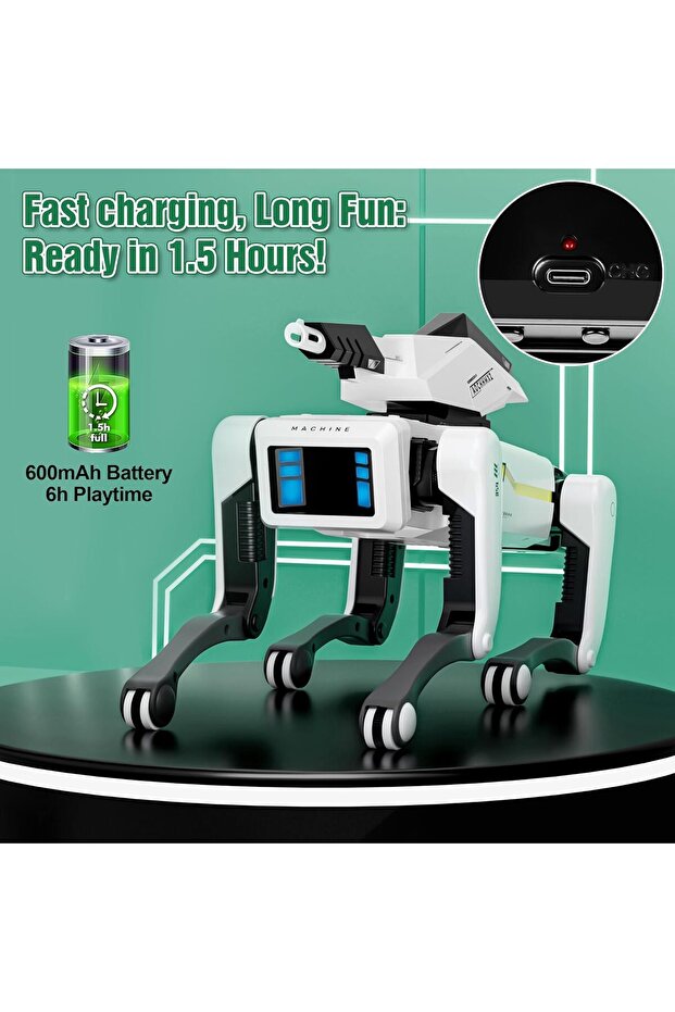روبوت كلب - حيوان أليف تفاعلي STEM مع تحكم صوتي، وأكثر من 30 حركة وبرمجة تطبيقات - 6