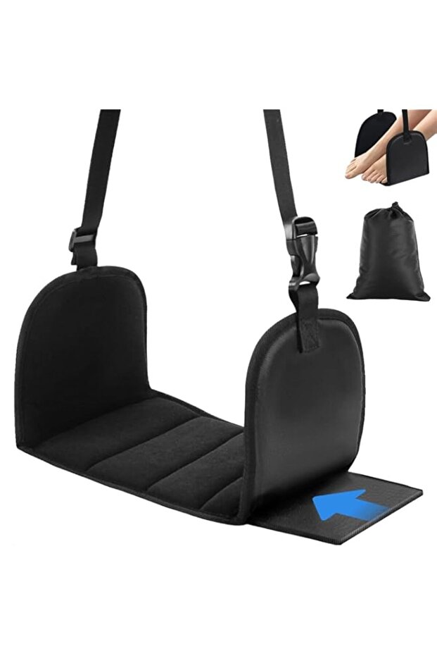 مسند قدم محمول للطائرة من Proxima Direct مزود بجيوب برباط وطول قابل للتعديل وأرجوحة قدم مع - 1