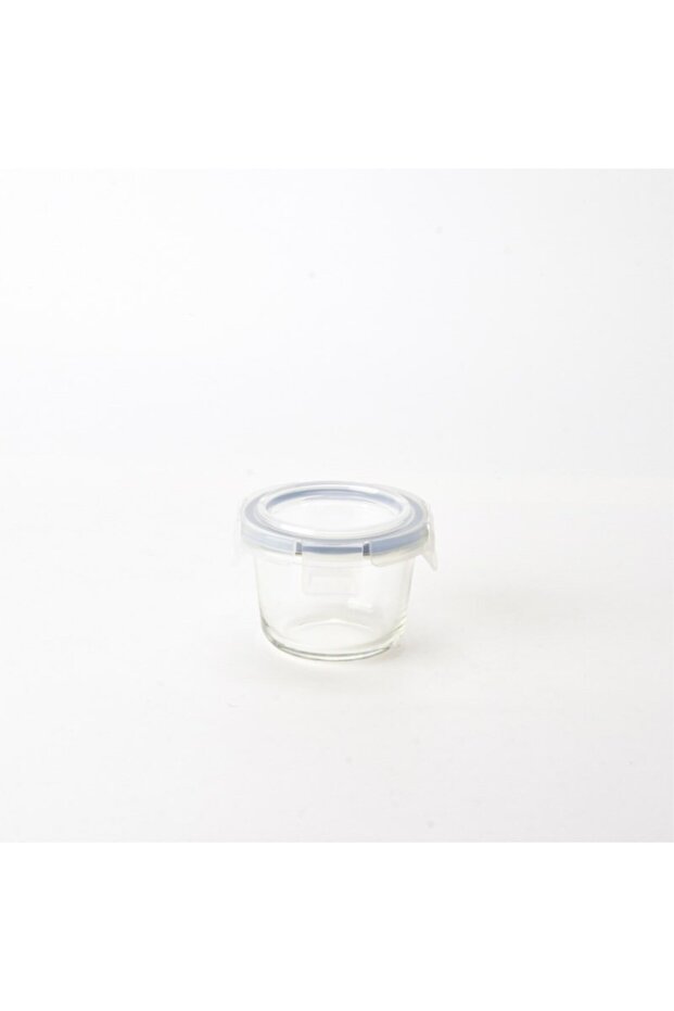 Kilitli Yuvarlak Cam Saklama Kabı - 1