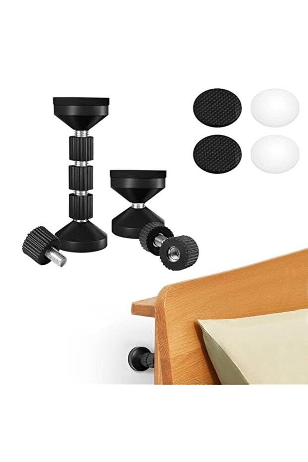 Excefore Adjustable Headboard Stoppers, Threaded Bed Frame Anti-Shake Tool, Bedside Stopper Prevent - 1