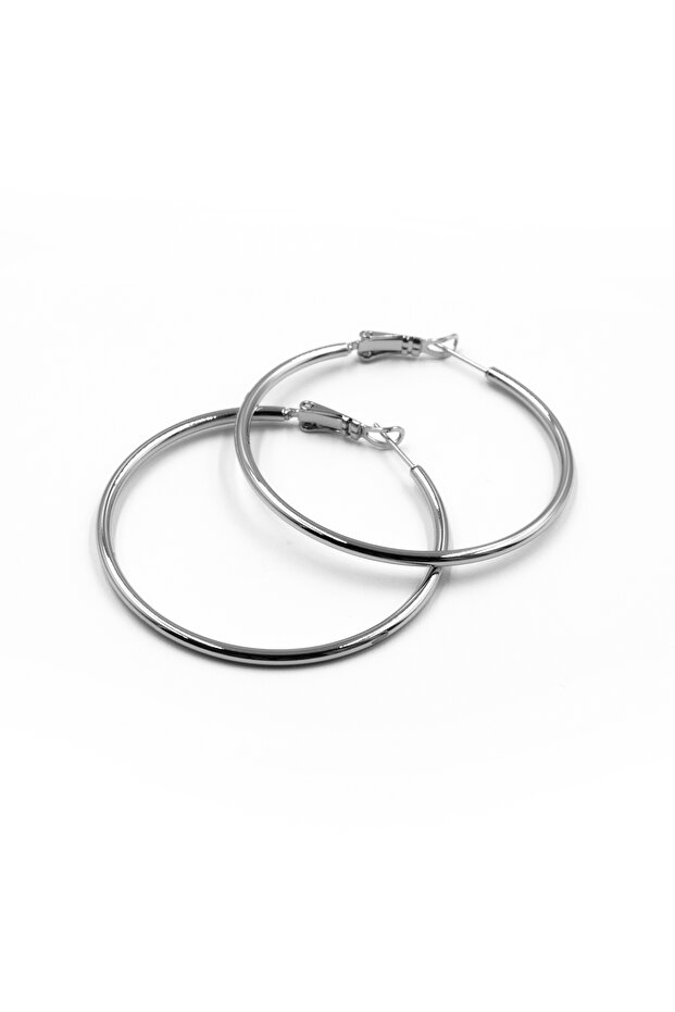 Elegant 4cm Silver Xuping Hoop Earrings | Anti-Allergic and Bright Design