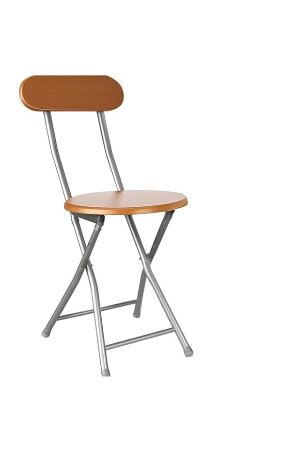Fitto Homestyle Wooden Folding Stool, With Back Support