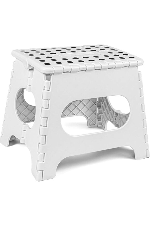 Folding Step Stool, Foot Stool with 11 Inch Height, Holds Up to 300 lbs, Lightweight Plastic Foldable Step Stool for Kids, Kitchen, Bathroom & Living Room