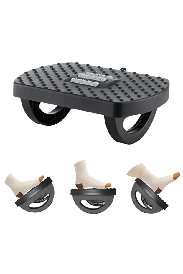 Foot Rest for Under Desk at Work, Ergonomic Foot Rest with Massage Rollers, Small Rocking Footrest with Massage Roller&Portable Handle, Leg Rest Pain Relief for Home & Office