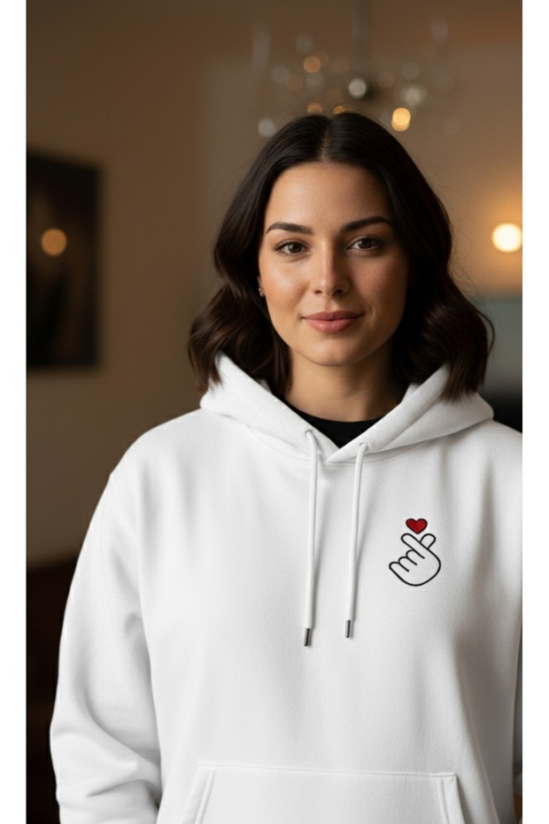 Kalp Detay Sweatshirt