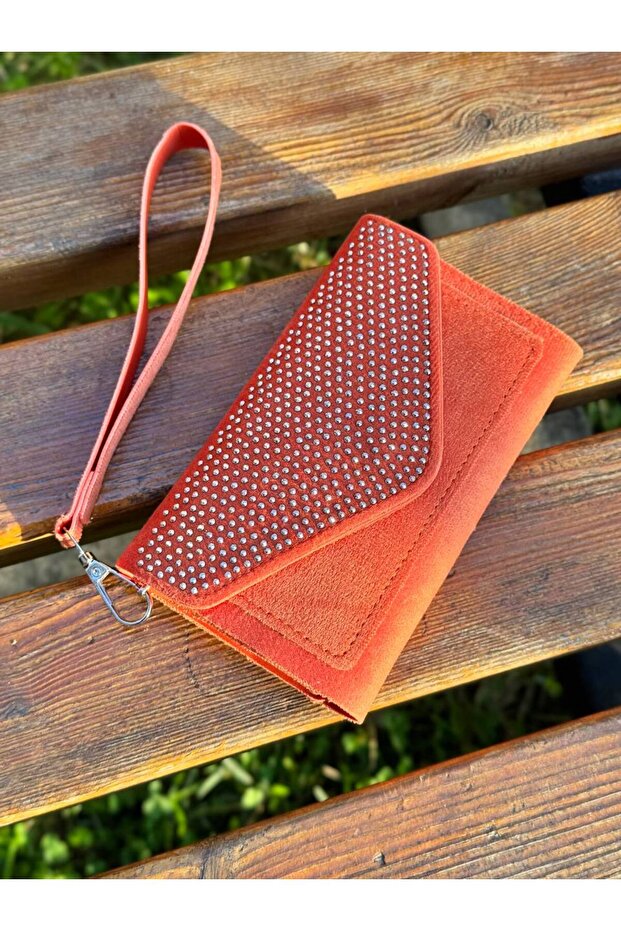 Envelope Stone Suede Women's Wallet with Wrist Strap Special Series