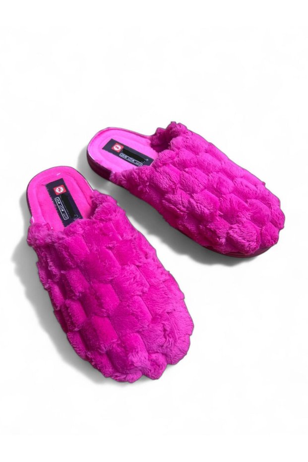 Gezer Women's Furry Patterned House Slippers Women's Slippers Home Slippers