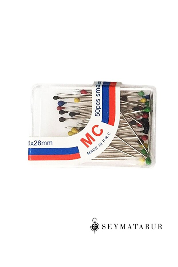 Mixed Color Head Bulk Needle 28 mm 50 Pieces