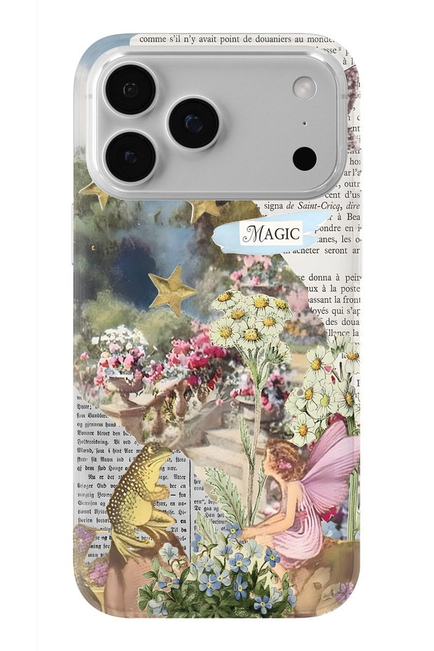 iPhone 18 Pro Compatible Spring Magic Pattern Transparent Phone Case