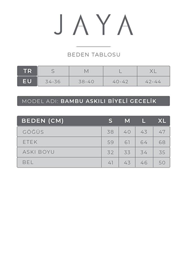 Bambu Askılı Biyeli Gecelik / Siyah - 3