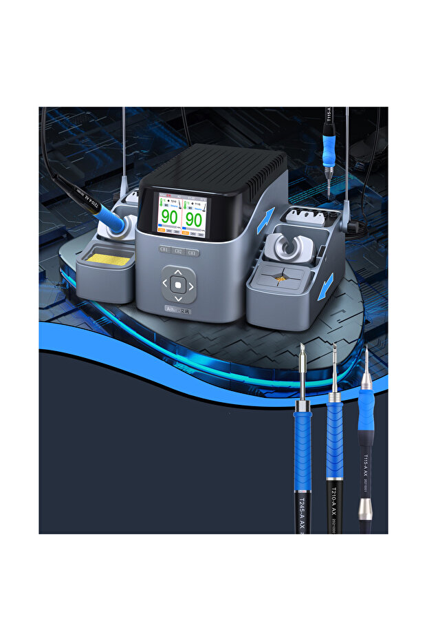 Aixun T420D dual precision soldering station (T210+T115) with 6 tips (K, S, I) - 11