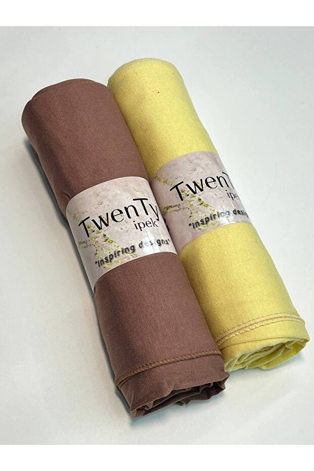 2-Piece Combed Cotton Plain Shawl - 1