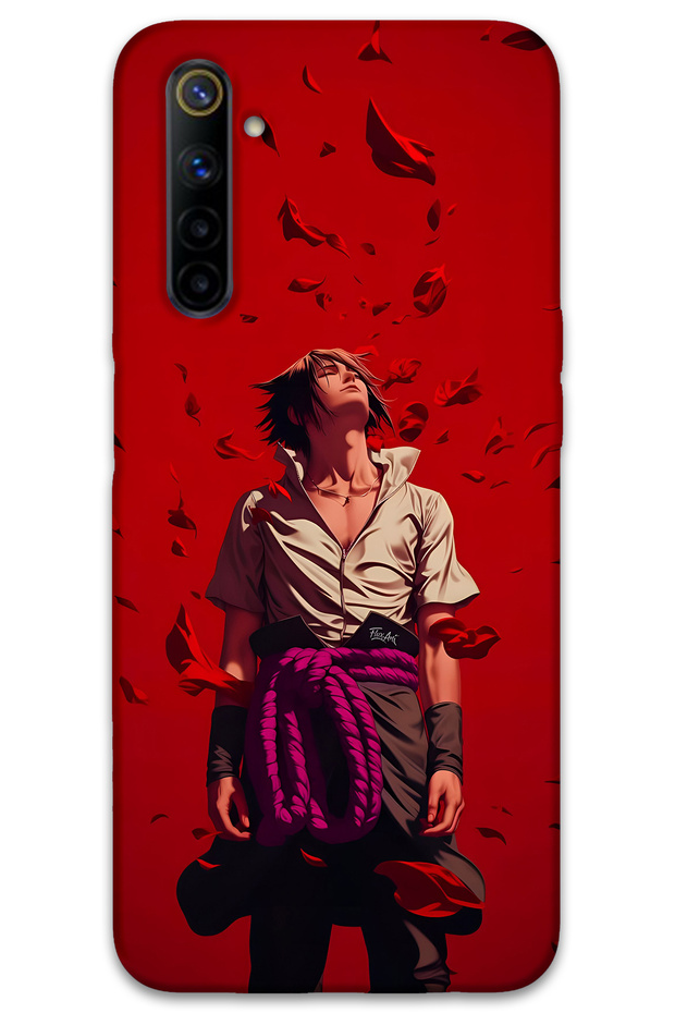 حافظة هاتف بنمط الرسوم المتحركة المتوافقة مع هاتف Realme 6 + واقي شاشة - 5883
