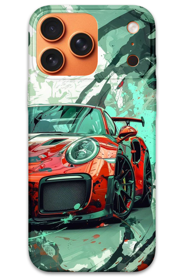 iPhone 17 Pro Compatible Car Patterned Phone Case + Screen Protector - 5765