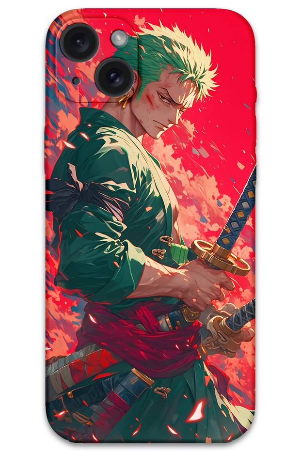 حافظة هاتف بنمط الرسوم المتحركة متوافقة مع هاتف iPhone 15 Plus + واقي شاشة - 5894