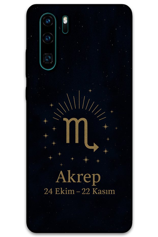 Huawei P30 Pro Compatible Scorpio Pattern Phone Case + Screen Protector - 5775