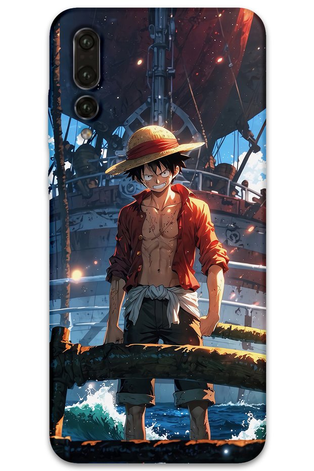 حافظة هاتف بنمط الرسوم المتحركة المتوافقة مع هاتف Huawei P20 Pro + واقي شاشة - 5890