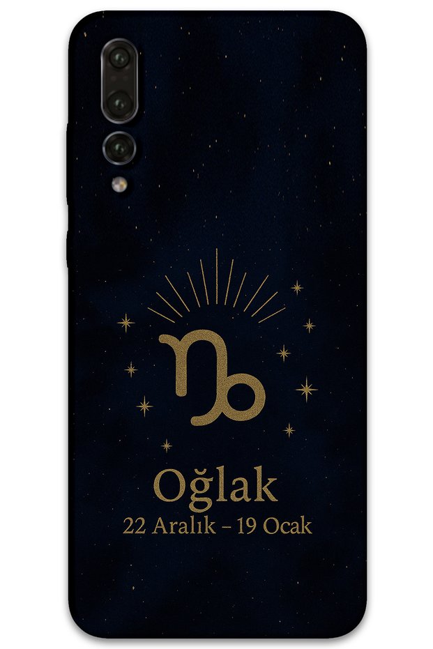 Huawei P20 Pro Compatible Capricorn Pattern Phone Case + Screen Protector - 5777