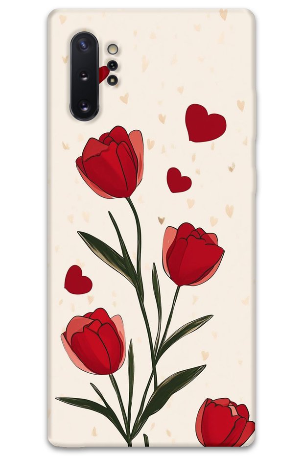 Galaxy Note 10 Plus Compatible Flower Pattern Phone Case + Screen Protector - 5789