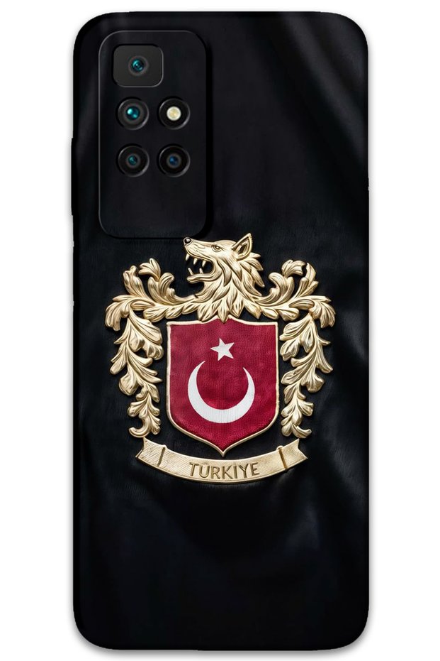 حافظة هاتف متوافقة مع نمط تركي لهاتف Xiaomi Redmi 10 + واقي شاشة - 5855