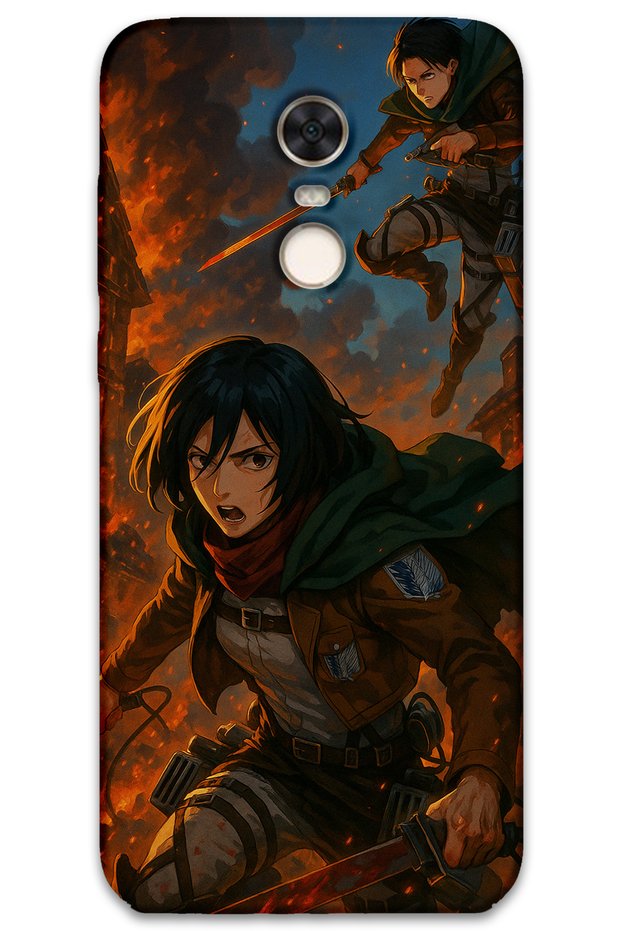 حافظة هاتف متوافقة مع نمط الرسوم المتحركة Xiaomi Redmi 5 Plus + واقي شاشة - 5744