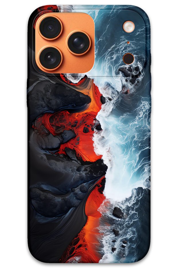 iPhone 17 Pro Compatible Marble Pattern Phone Case + Screen Protector - 5811