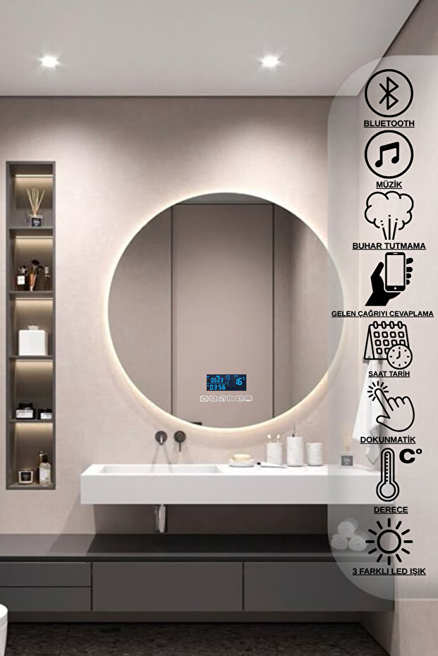 Bluetoothlu 75 Cm Akıllı Ayna