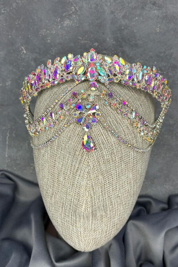 Hera Frontal Dangle Bridal Henna Crown Hair Accessory