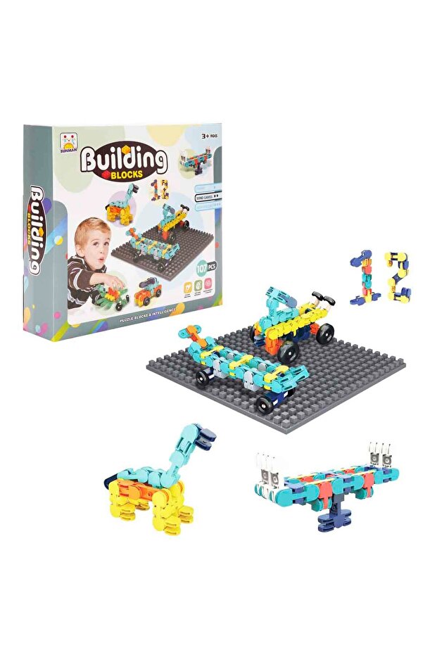 Şekilli Yapı Blokları 107 Parça - 1