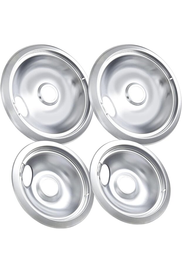 4-Piece Stovetop Drip Trays - Thickened Design to Prevent Bending and Rusting - Includes 2 6-inch and 2 8-inch drip trays