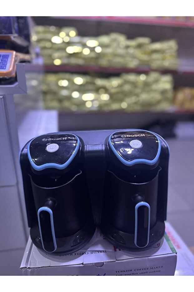 Çiftli kahve makinesi mavi renk - 1