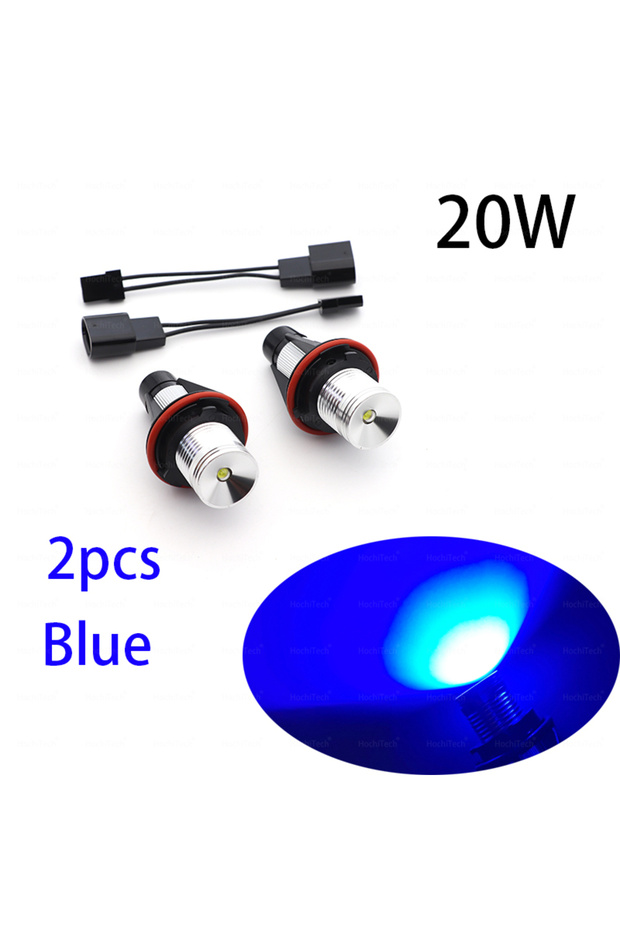 2 pcs Blue color for BMW E87 E39 M5 E60 E61 E63 E64 M6 E65 E66 E83 X3 E53 X5 2000-2008 White Bright