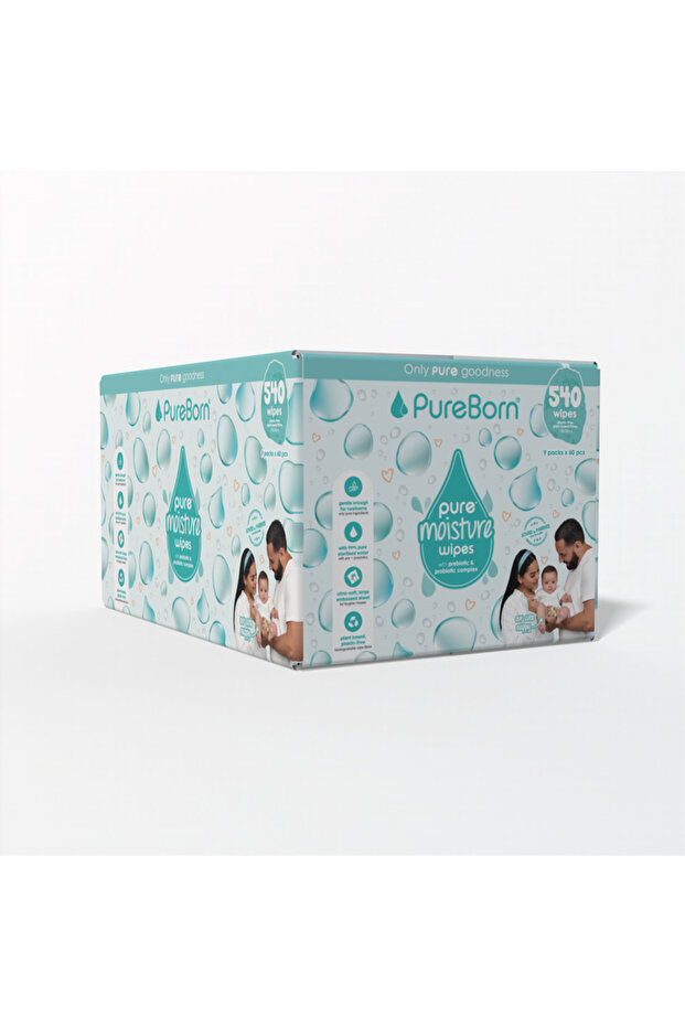 Pure Moisture Water wipes with Prebiotic & Probiotic Complex- 540s